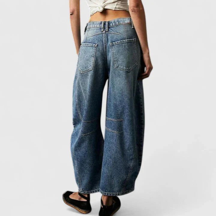 Relaxed Baggy Wide-Leg Denim Jeans