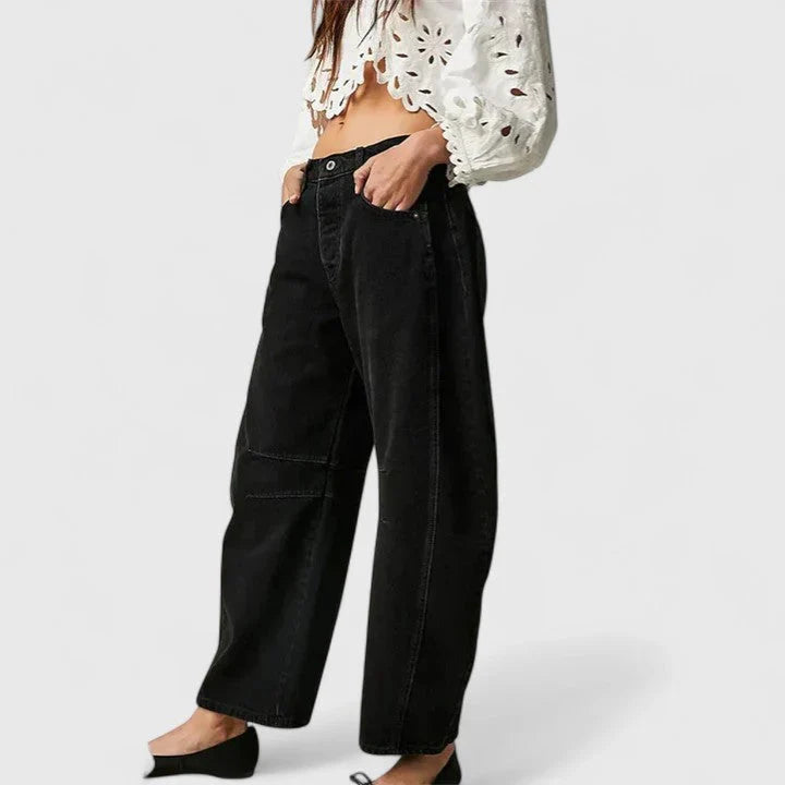 Relaxed Baggy Wide-Leg Denim Jeans