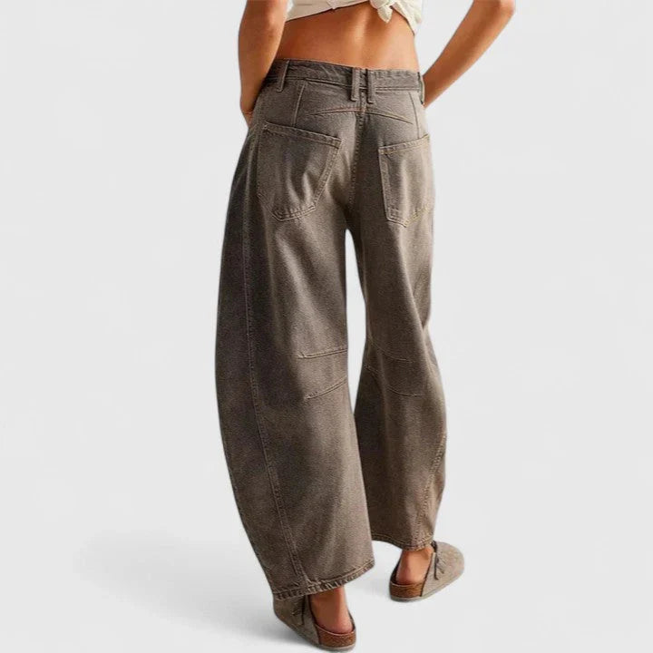 Relaxed Baggy Wide-Leg Denim Jeans