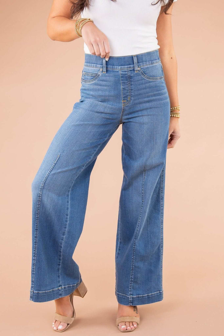 Women High-Rise Wide-Leg Denim Jeans