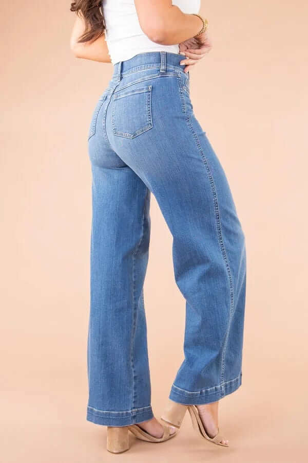 Women High-Rise Wide-Leg Denim Jeans