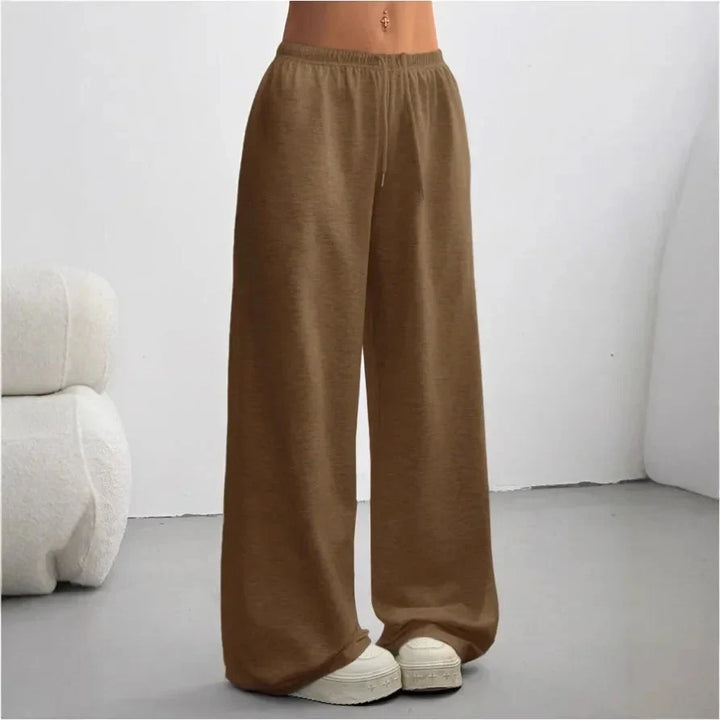 Winter Wide Leg Sweatpants Women Drawstring Waist Lounge Pants