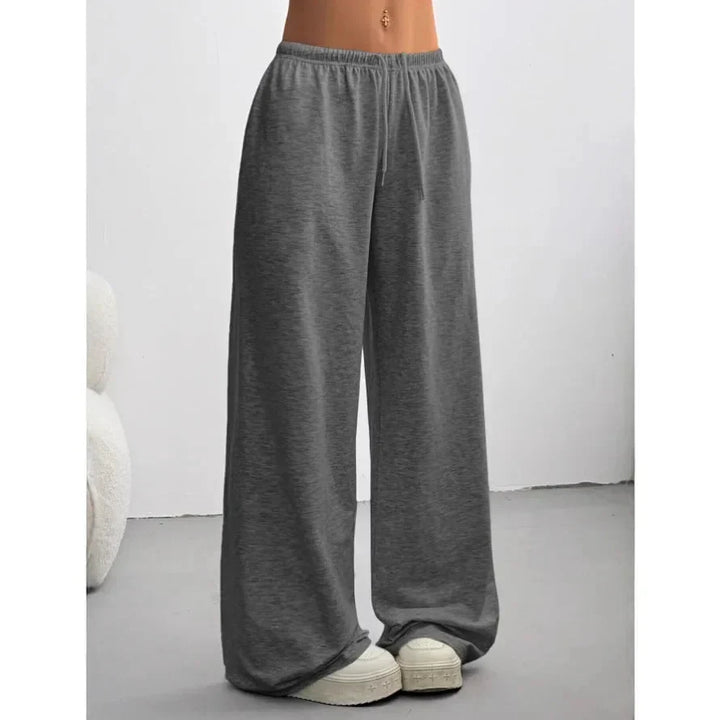 Winter Wide Leg Sweatpants Women Drawstring Waist Lounge Pants