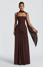 Isabella | Women's A-Line Sleeveless Fitted-Waist Maxi Dress
