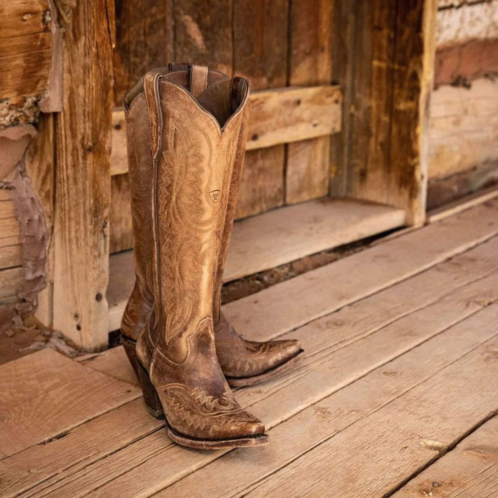 Women's Embroidered Knee-High Western Cowboy Boots