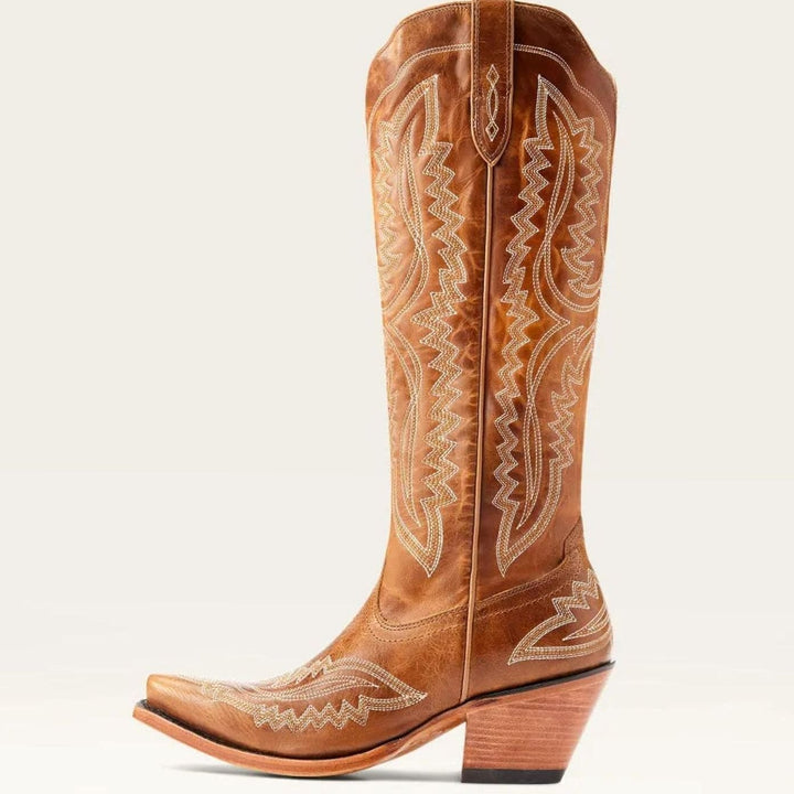 Women's Embroidered Knee-High Western Cowboy Boots