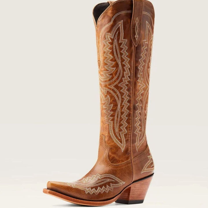 Women's Embroidered Knee-High Western Cowboy Boots