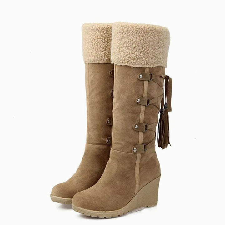 Women's Knee-High Wedge Winter Boots