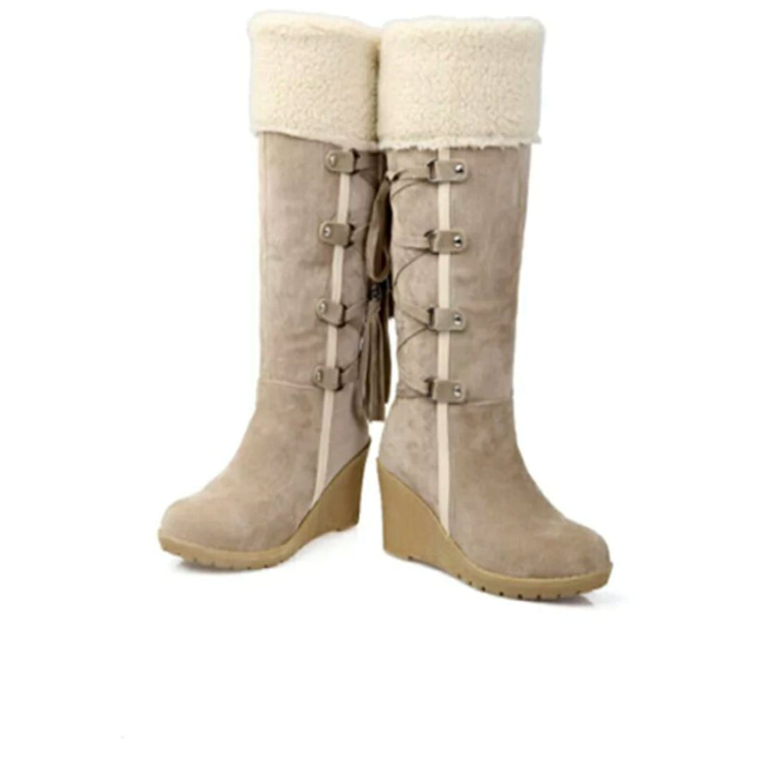 Women's Knee-High Wedge Winter Boots