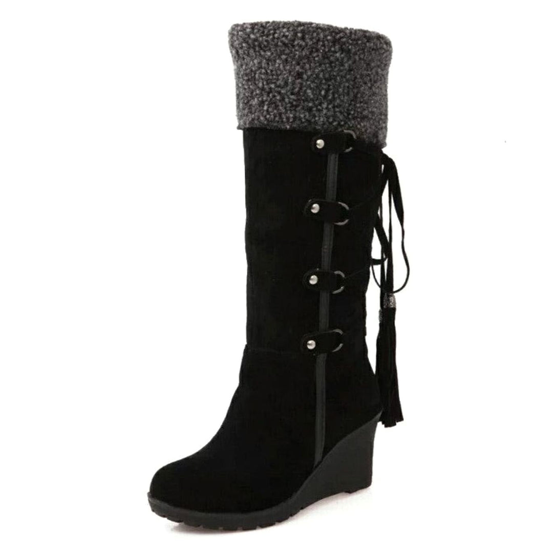 Women's Knee-High Wedge Winter Boots