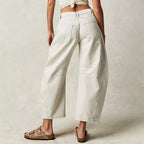 Layla | Women's Mid-Rise Heavyweight Denim Cropped Barrel Leg Jeans