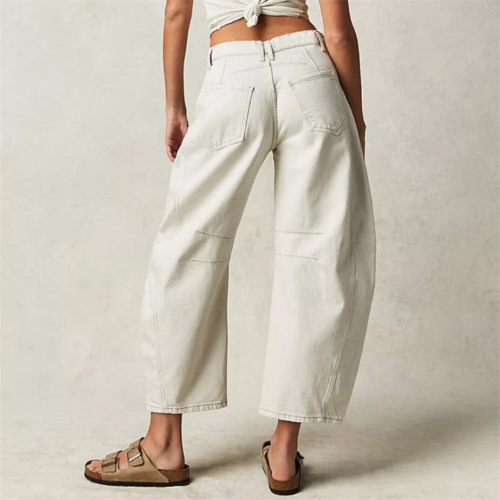 Layla | Women's Mid-Rise Heavyweight Denim Cropped Barrel Leg Jeans