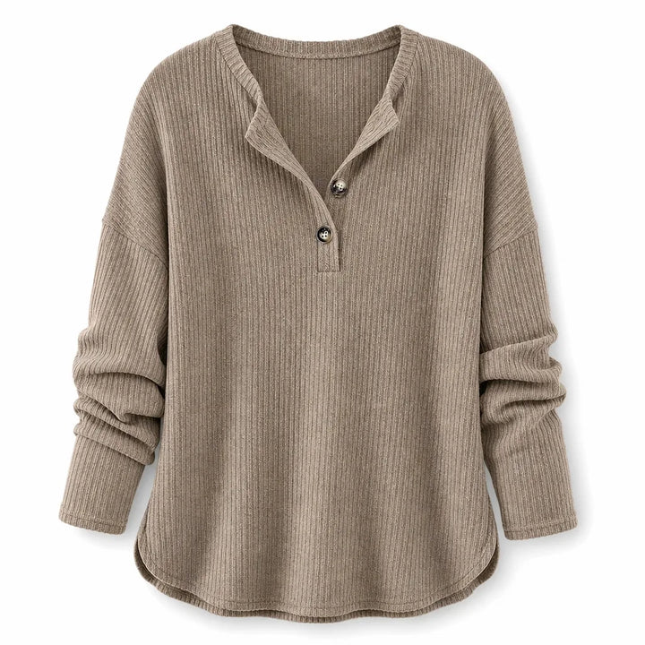 Women’s Ribbed Pullover Top for Everyday Wear