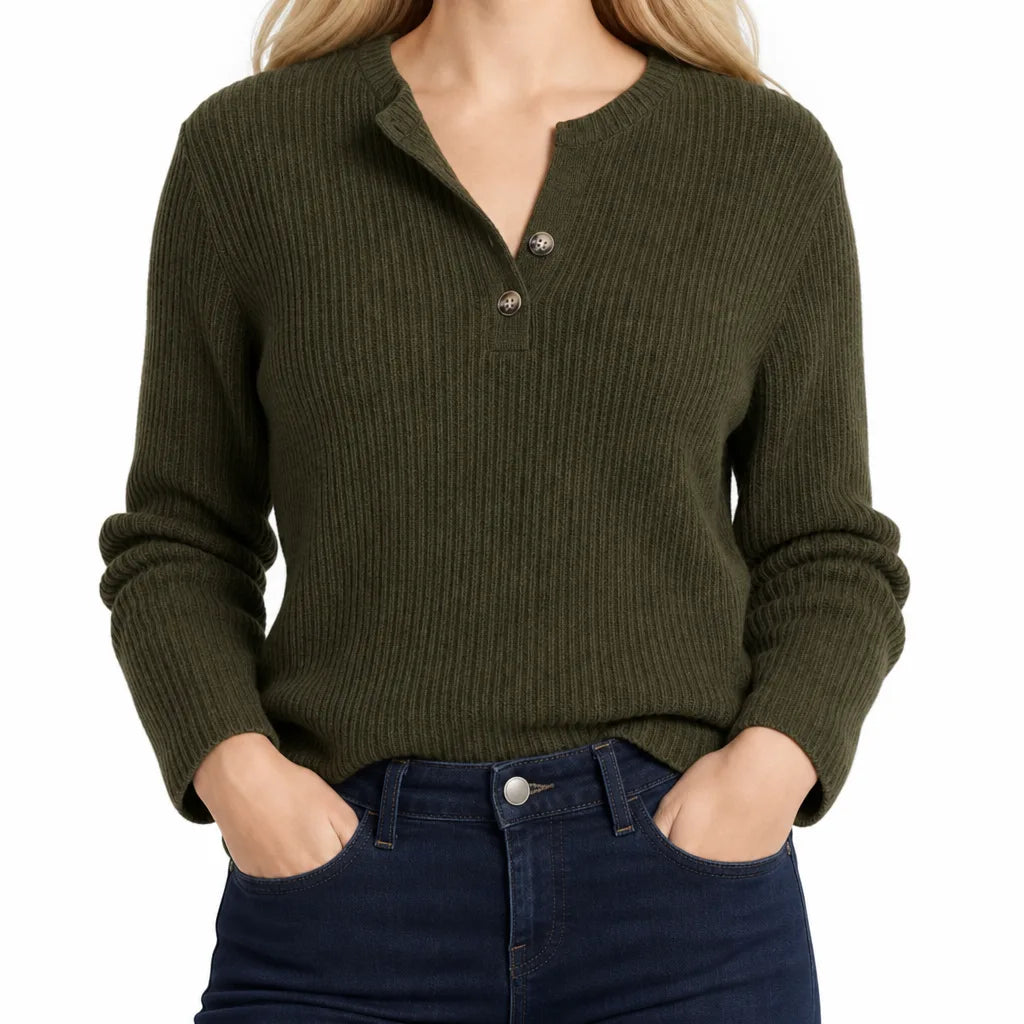 Women’s Ribbed Pullover Top for Everyday Wear