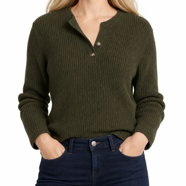 Women’s Ribbed Pullover Top for Everyday Wear