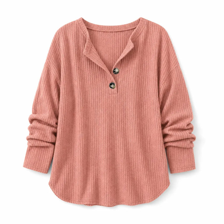 Women’s Ribbed Pullover Top for Everyday Wear