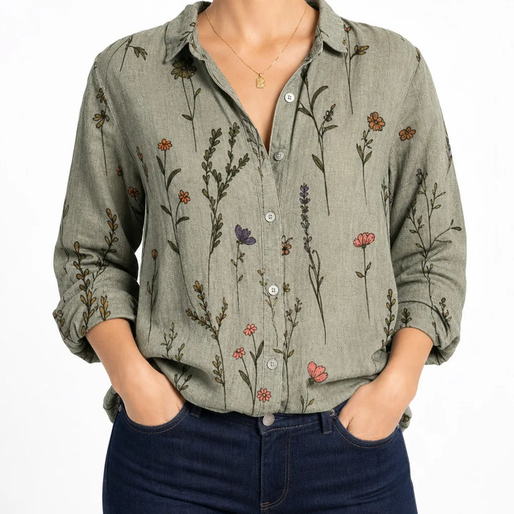 Women's Western Long Sleeve Button Top