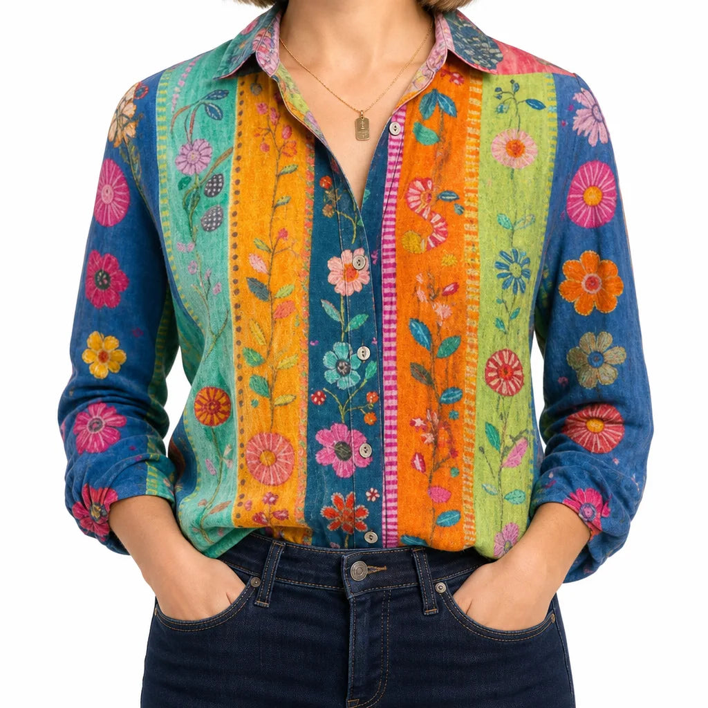 Women's Western Long Sleeve Button Top