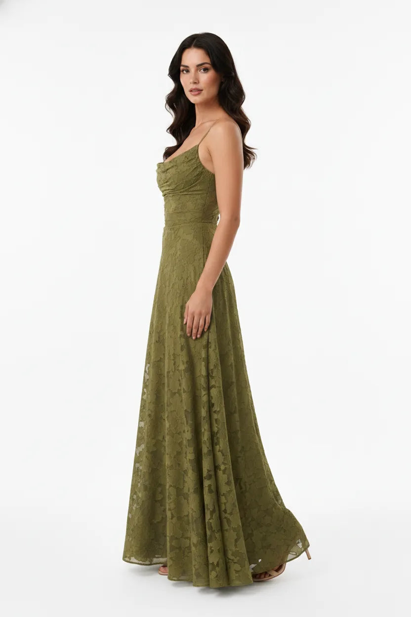 Yuna │ Lace Open Back Gown