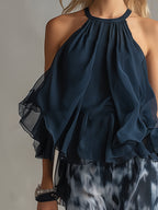 Zephyra | Women's Halter Wide Leg Two Piece Set