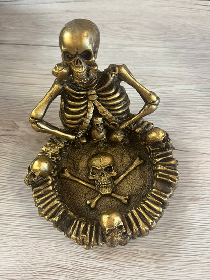 Skeleton Cardholder, ashtray Golden Black