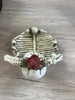 Skeleton Rose Ashtray, Cardholder, White/Black - HighTouch 