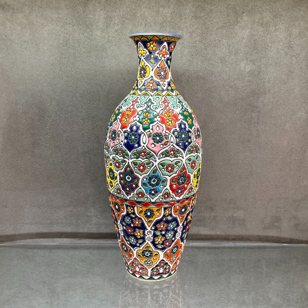 Minakari Bottle Neck Vase - HighTouch 